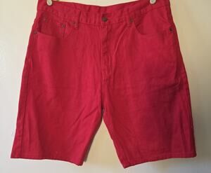 Beyond The Limit Red Vtg Y2K Baggy Denim Jorts Shorts Men's 38x9 Skate Hip Hop